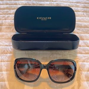 Brown coach women's sunglasses with leopard sparkle